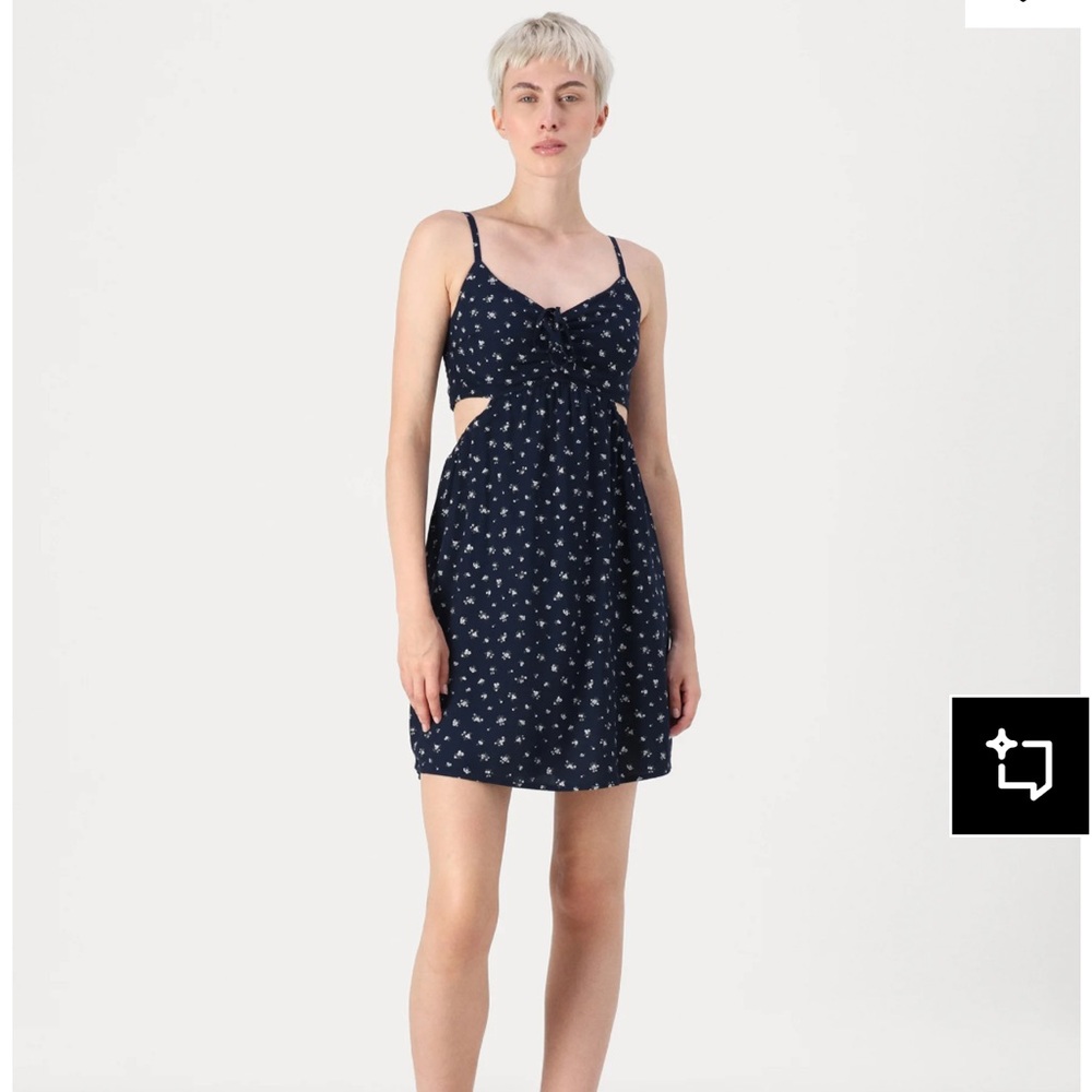 Hollister Navy Floral Mini Dress
